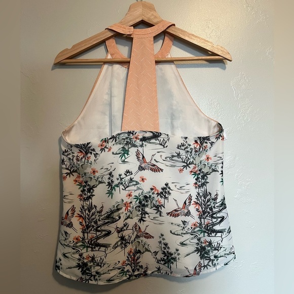 H&M Crane Garden Print Halter Blouse - Picture 8 of 13